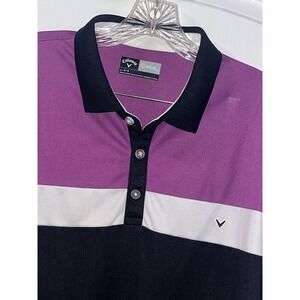 Callaway Large Men's Shirt Opti Dri Performance‎ Golf Polo Purple Fast Shipping!